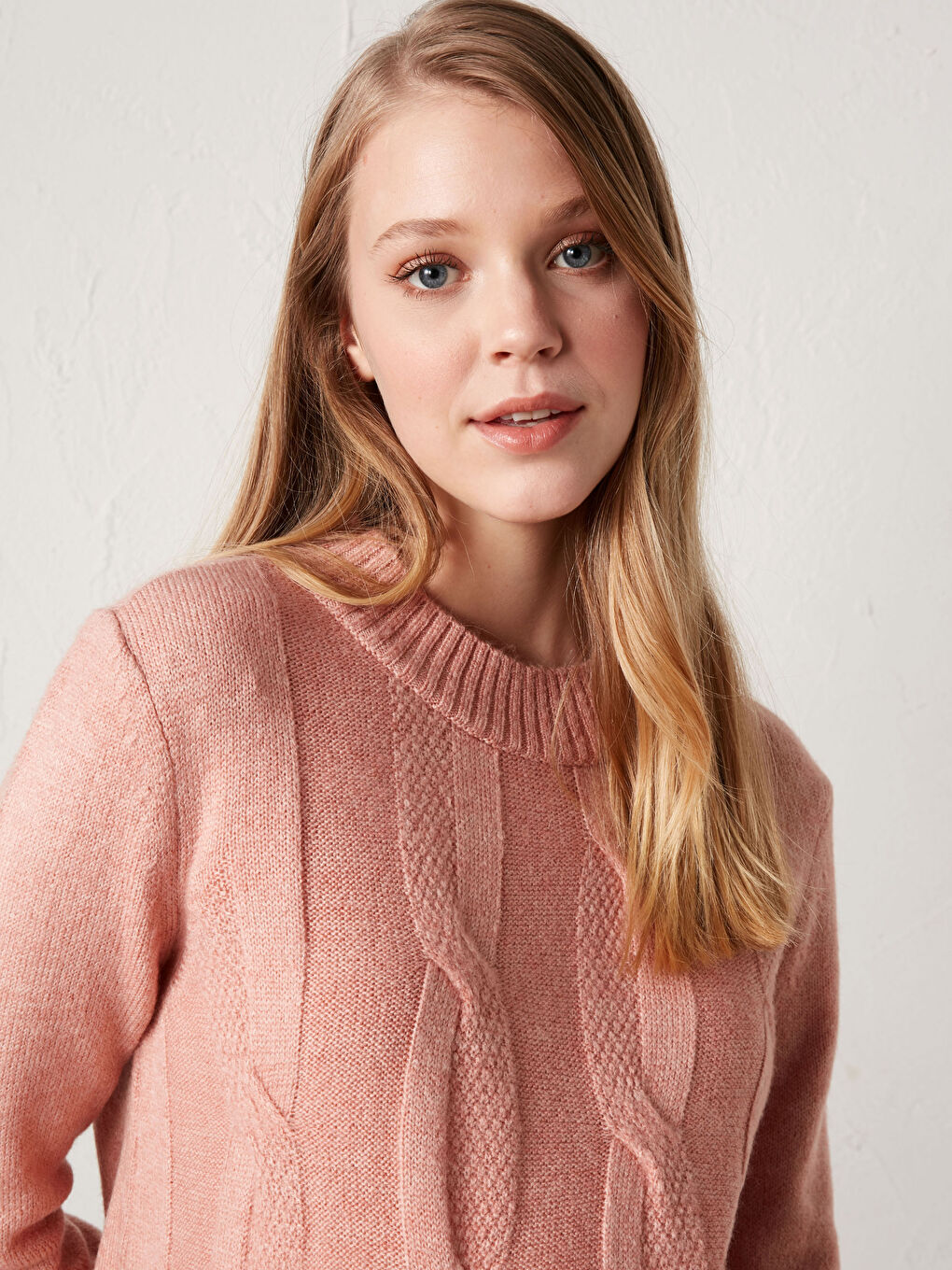 Свитер из трикотажа для беременных с круглым вырезом-2