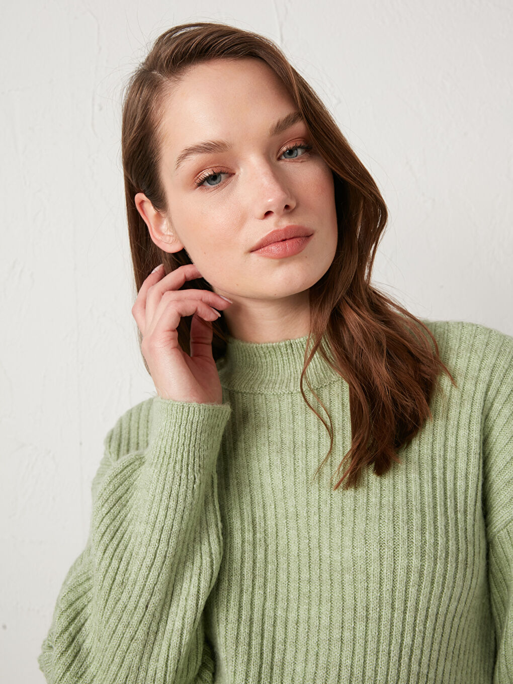 Yarım Balıkçı Yaka Hamile Triko Tunik-3