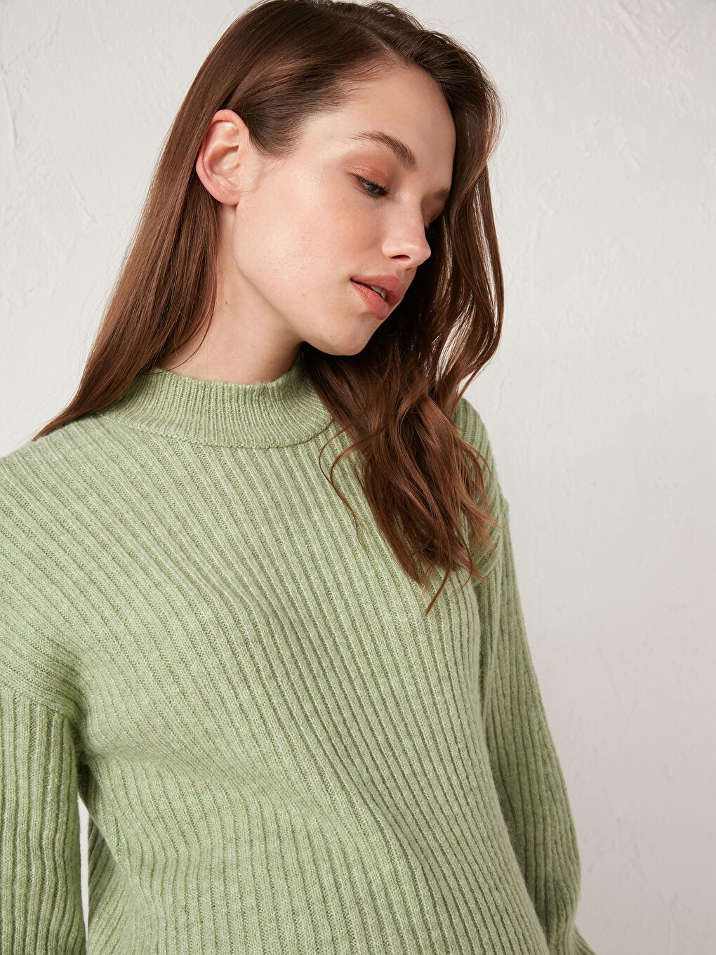 Yarım Balıkçı Yaka Hamile Triko Tunik-4