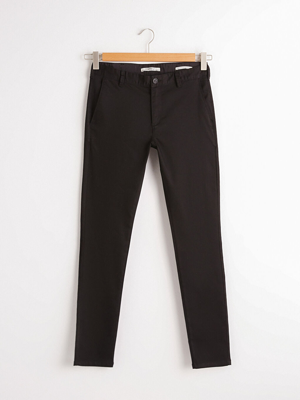 Siyah Ekstra Dar Kalıp Chino Pantolon-3