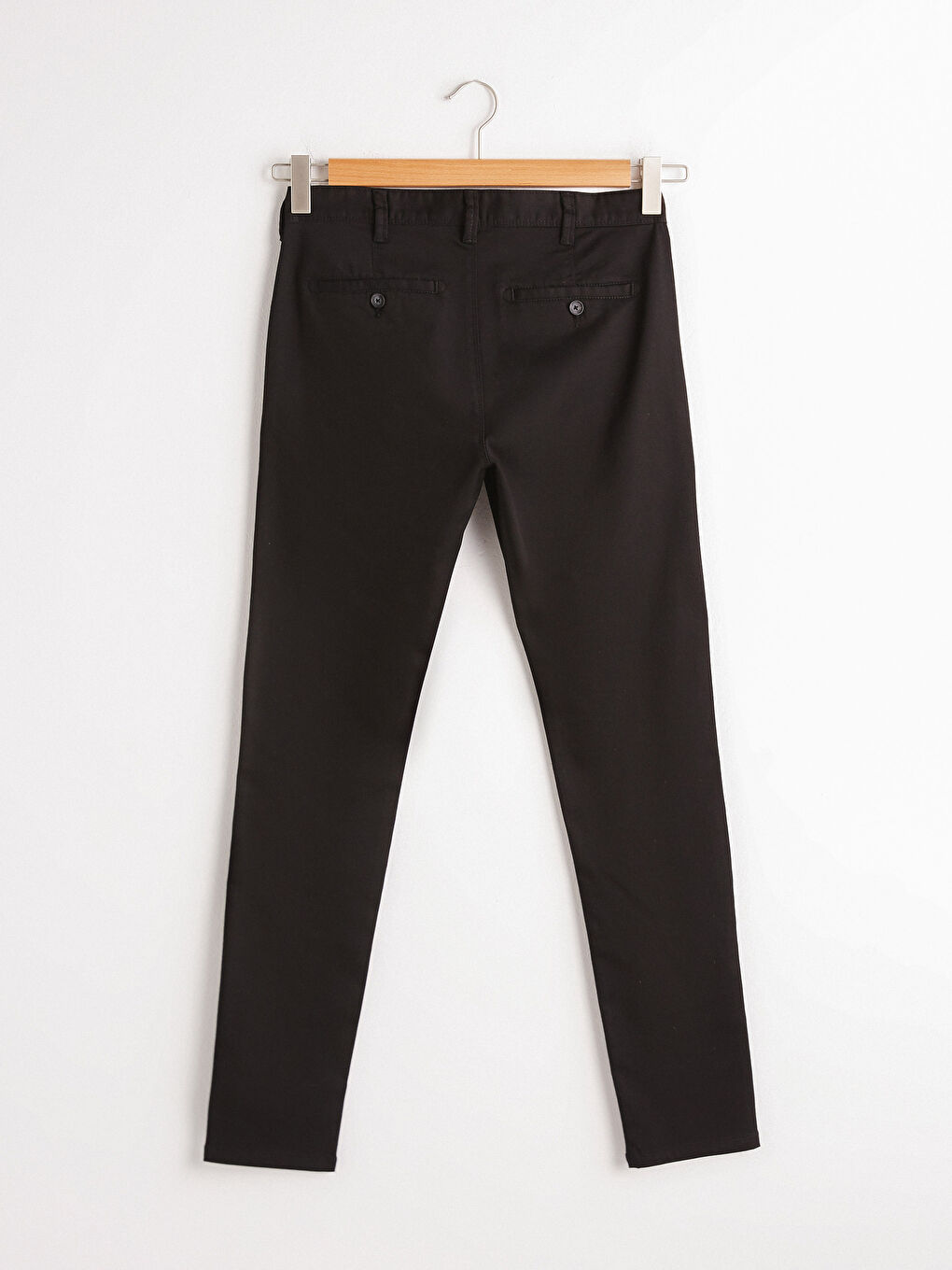 Siyah Ekstra Dar Kalıp Chino Pantolon-4