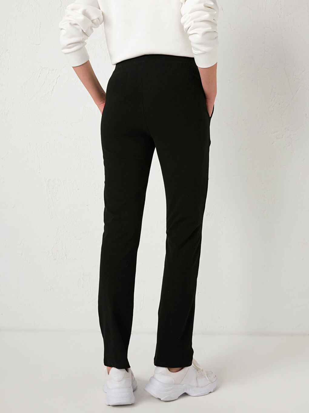 Elastic Waist Cotton Sweatpants-2