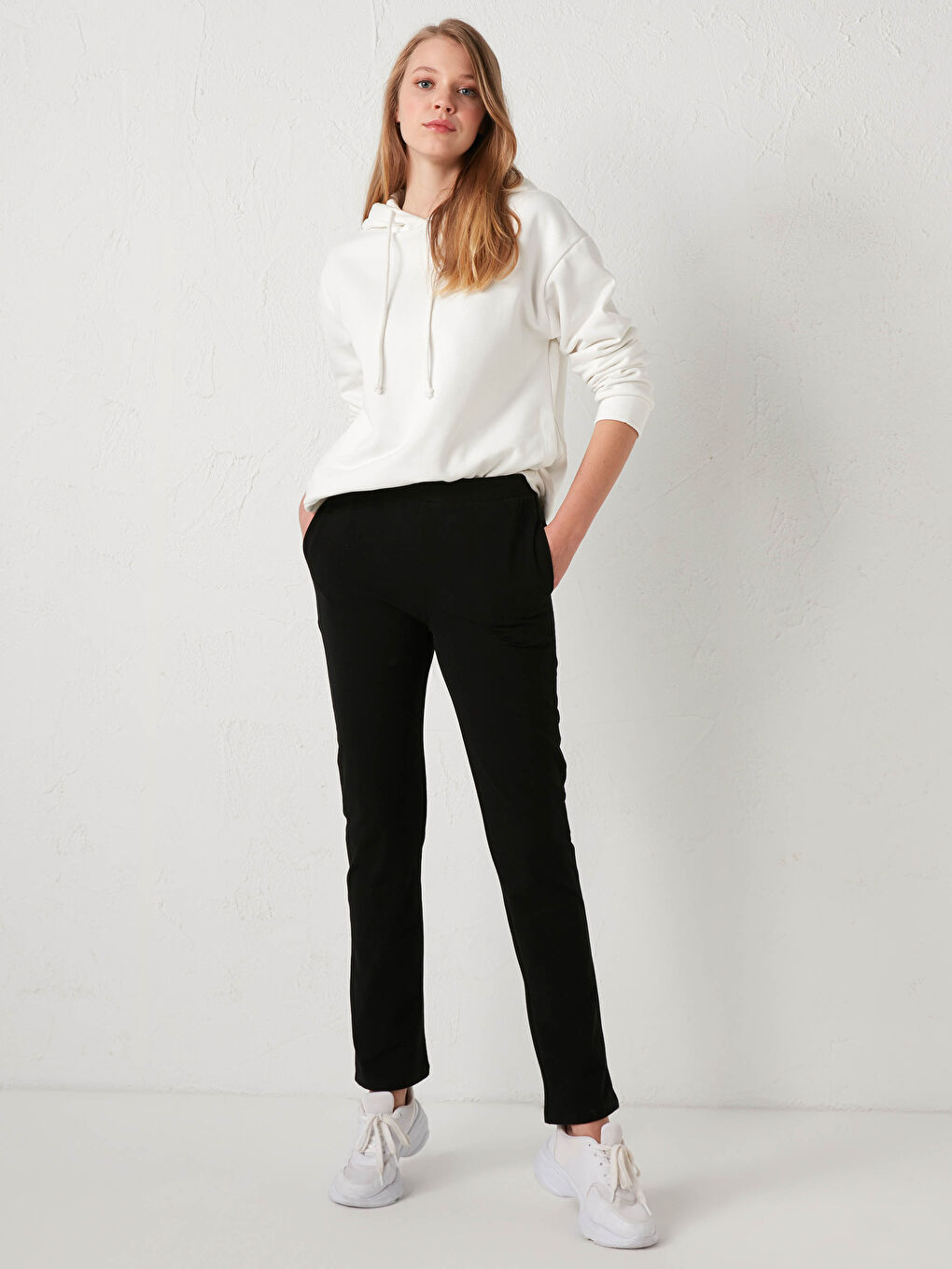 Elastic Waist Cotton Sweatpants-3