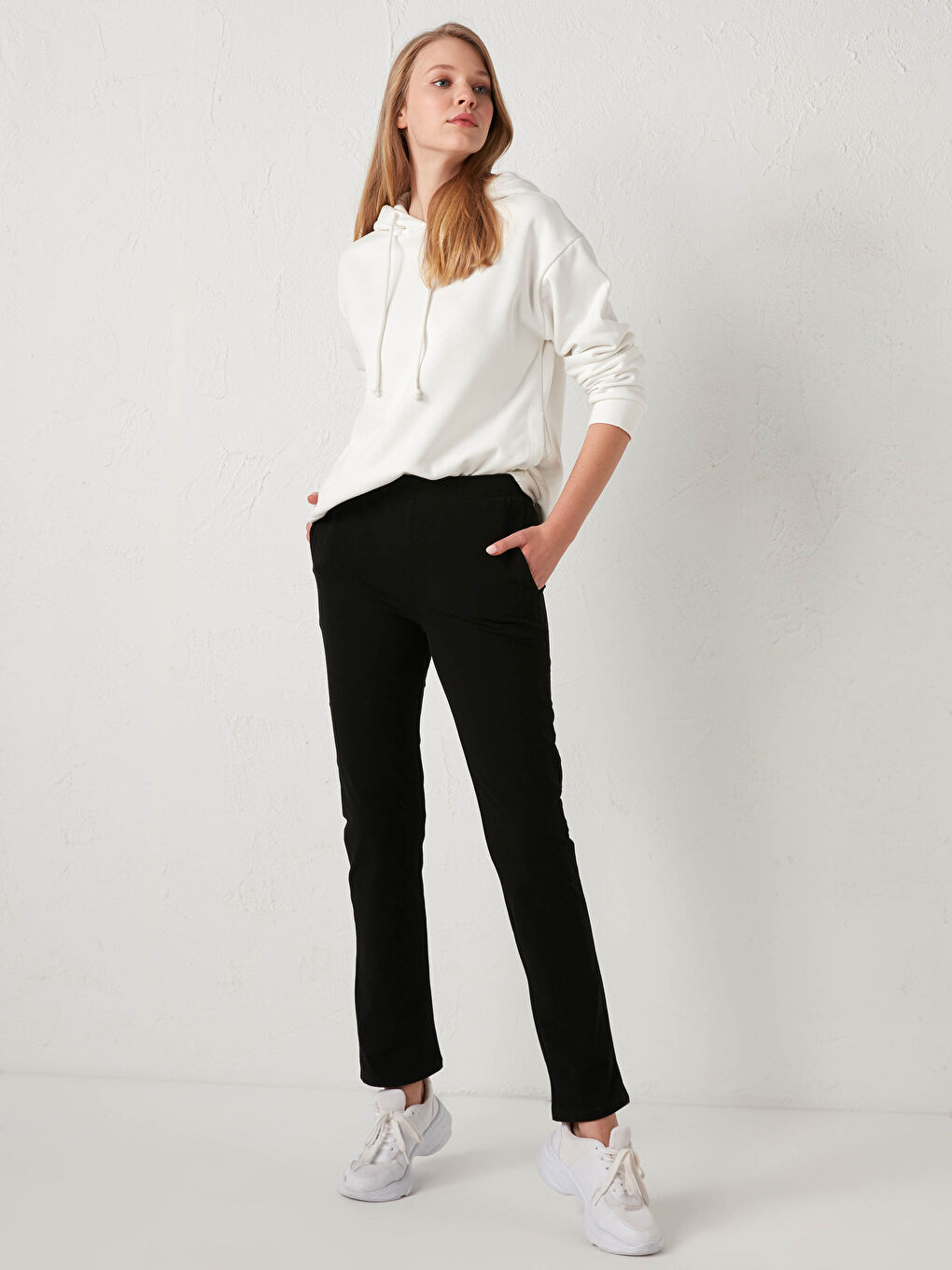 Elastic Waist Cotton Sweatpants-4