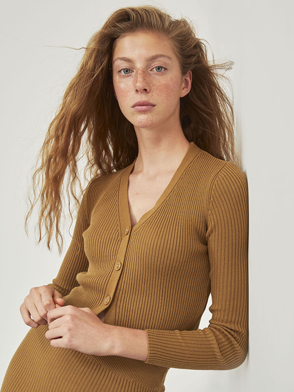 V-Neck Lightweight Tricot Cardigan-4