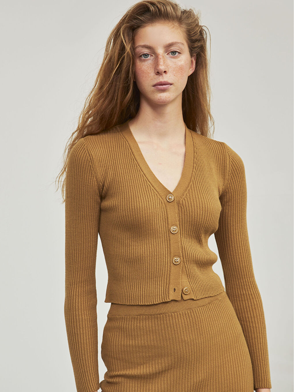 V-Neck Lightweight Tricot Cardigan-5