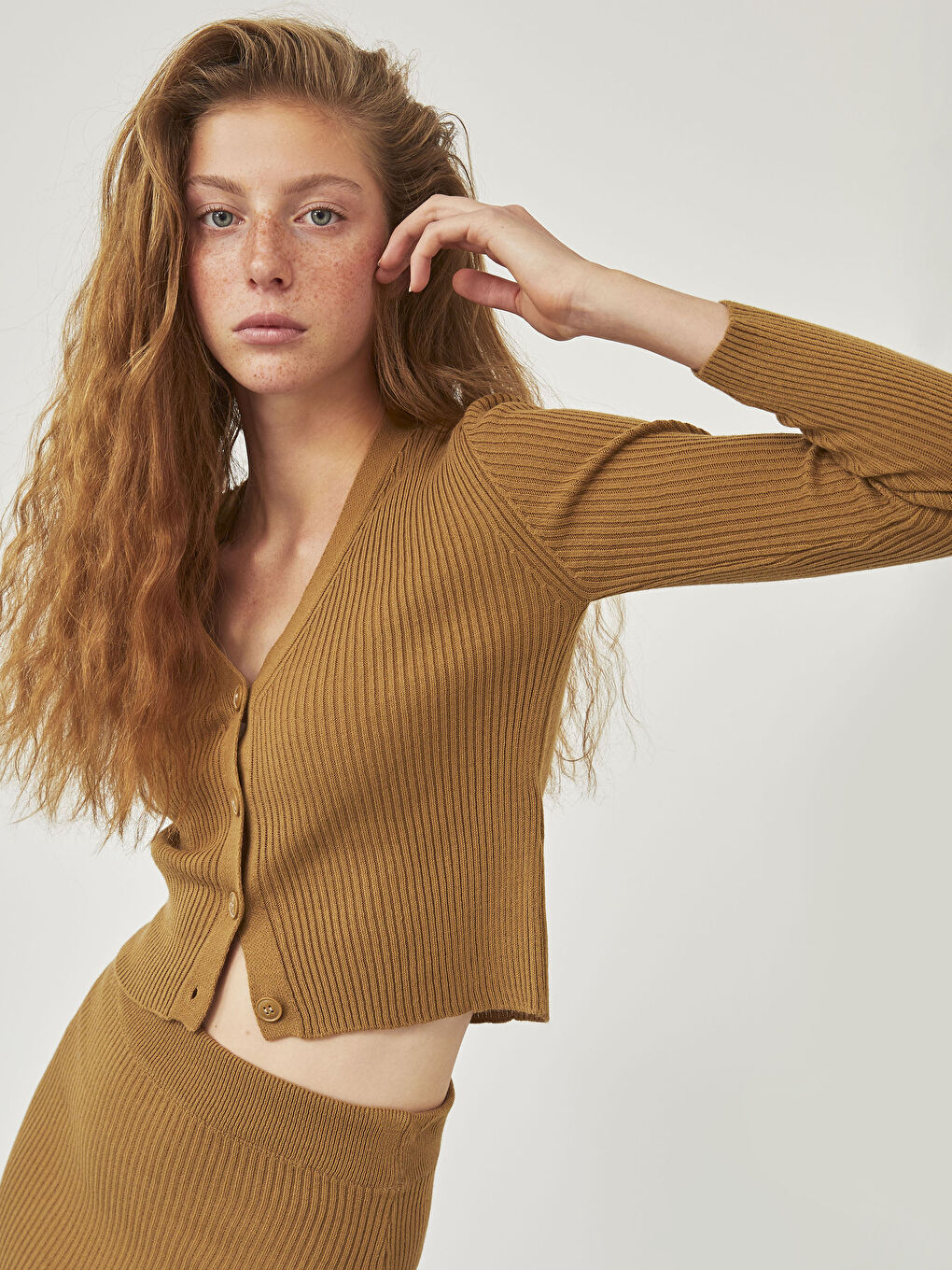 V-Neck Lightweight Tricot Cardigan