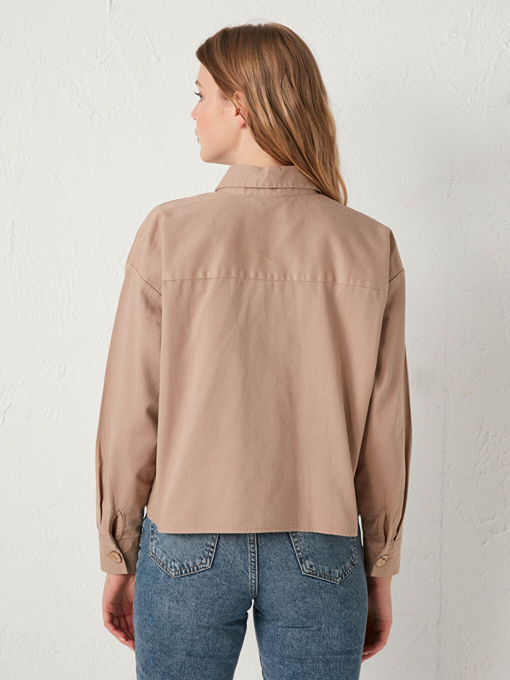 Gabardine Hemd mit Taschendetail-4