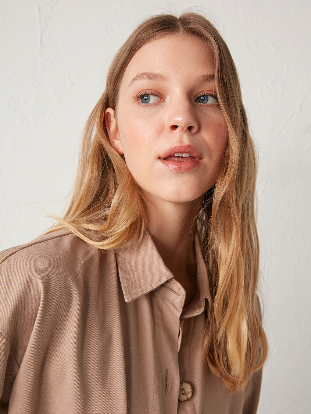 Gabardine Hemd mit Taschendetail-2