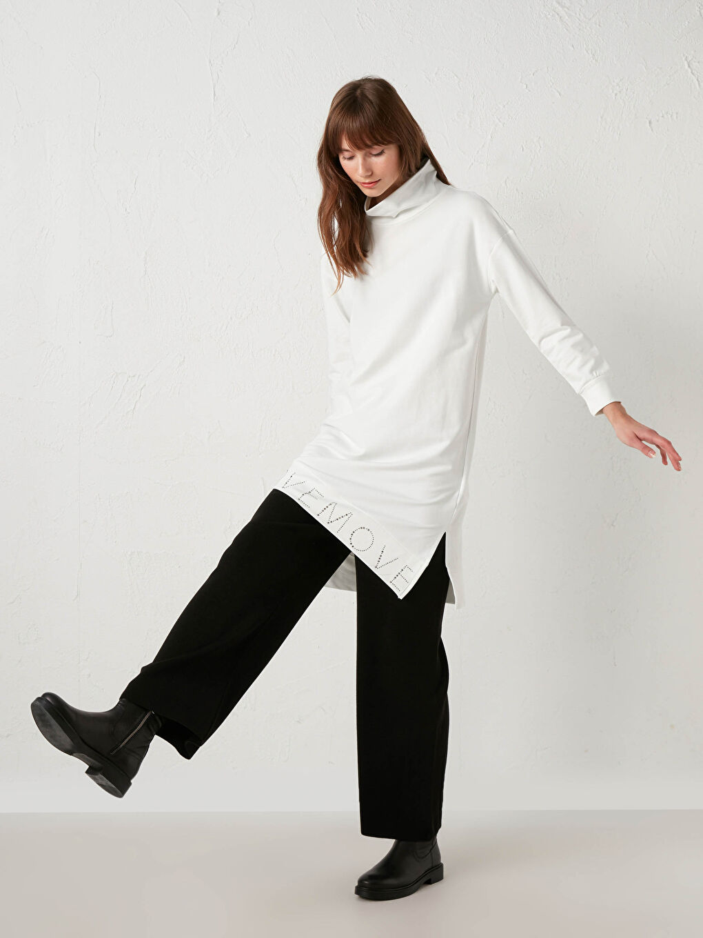 Elastic Waist Acrylic Knit Trousers