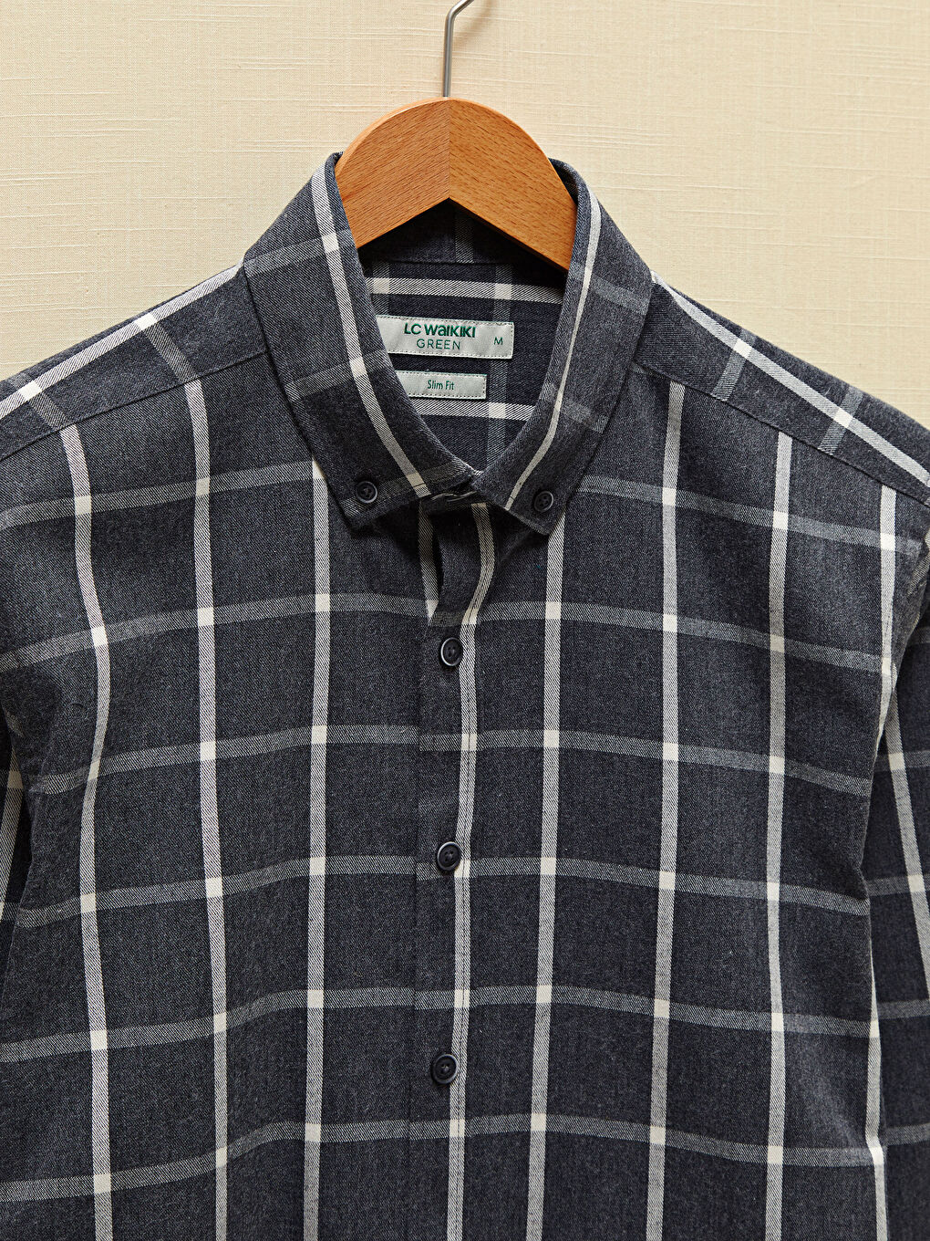 Slim fit  košulja od gabardina dugih rukava sa kockicama -0WIT29Z8-LKN