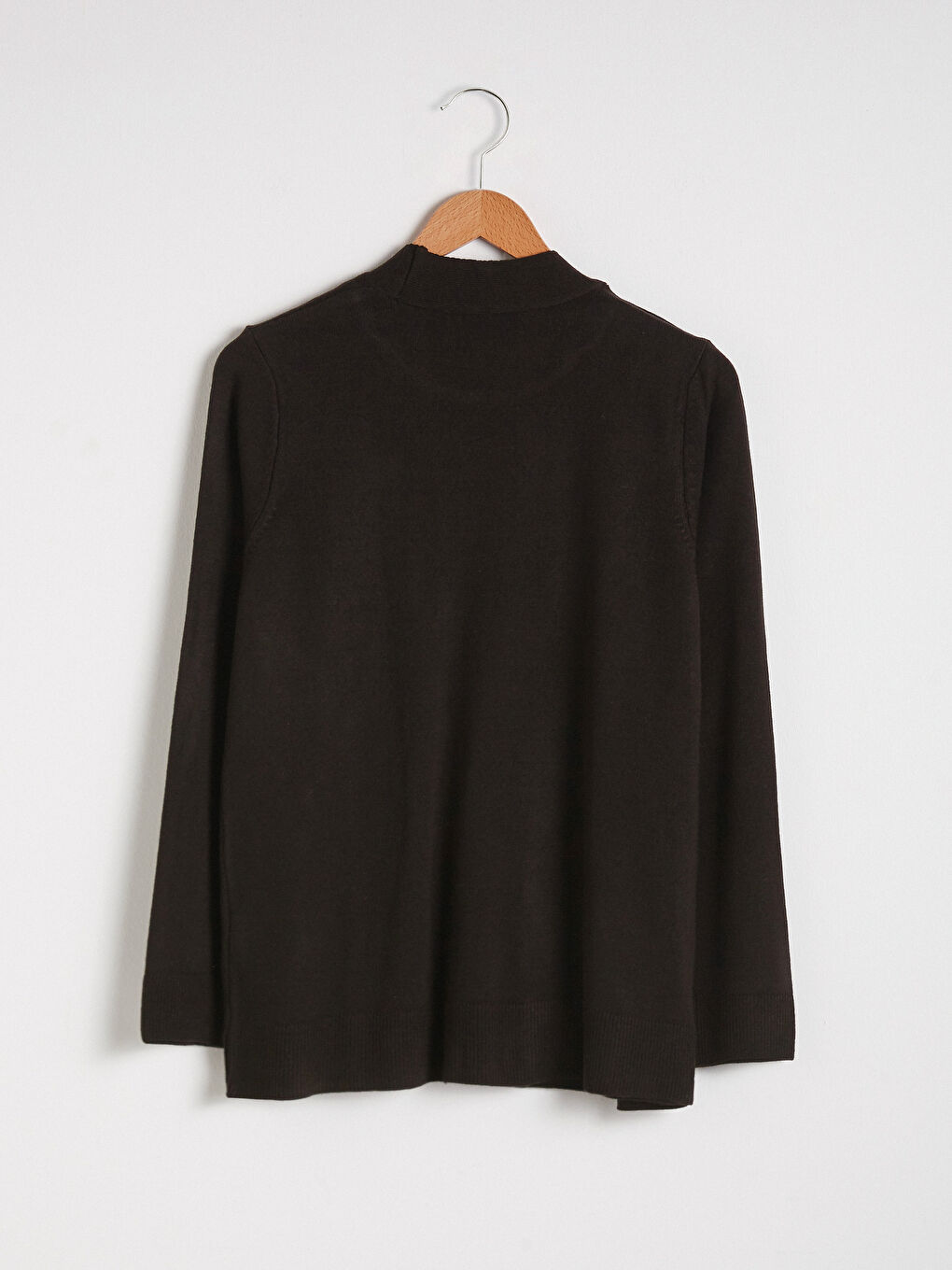 Siyah Bisiklet Yaka Triko Kazak-6