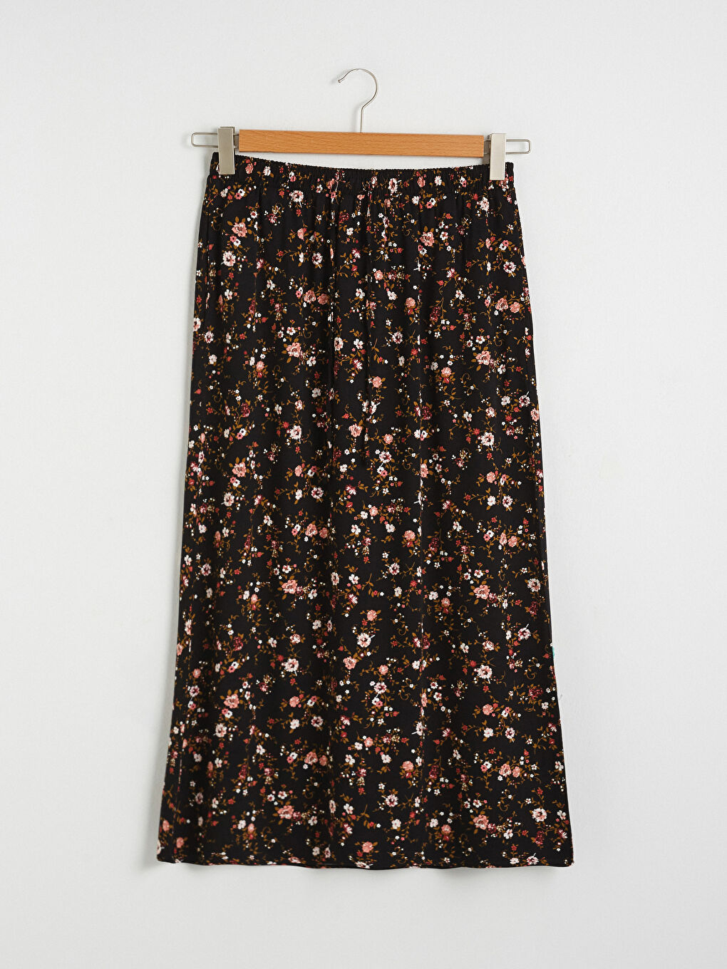 Jupe Longue en Viscose à Motif Floral-5