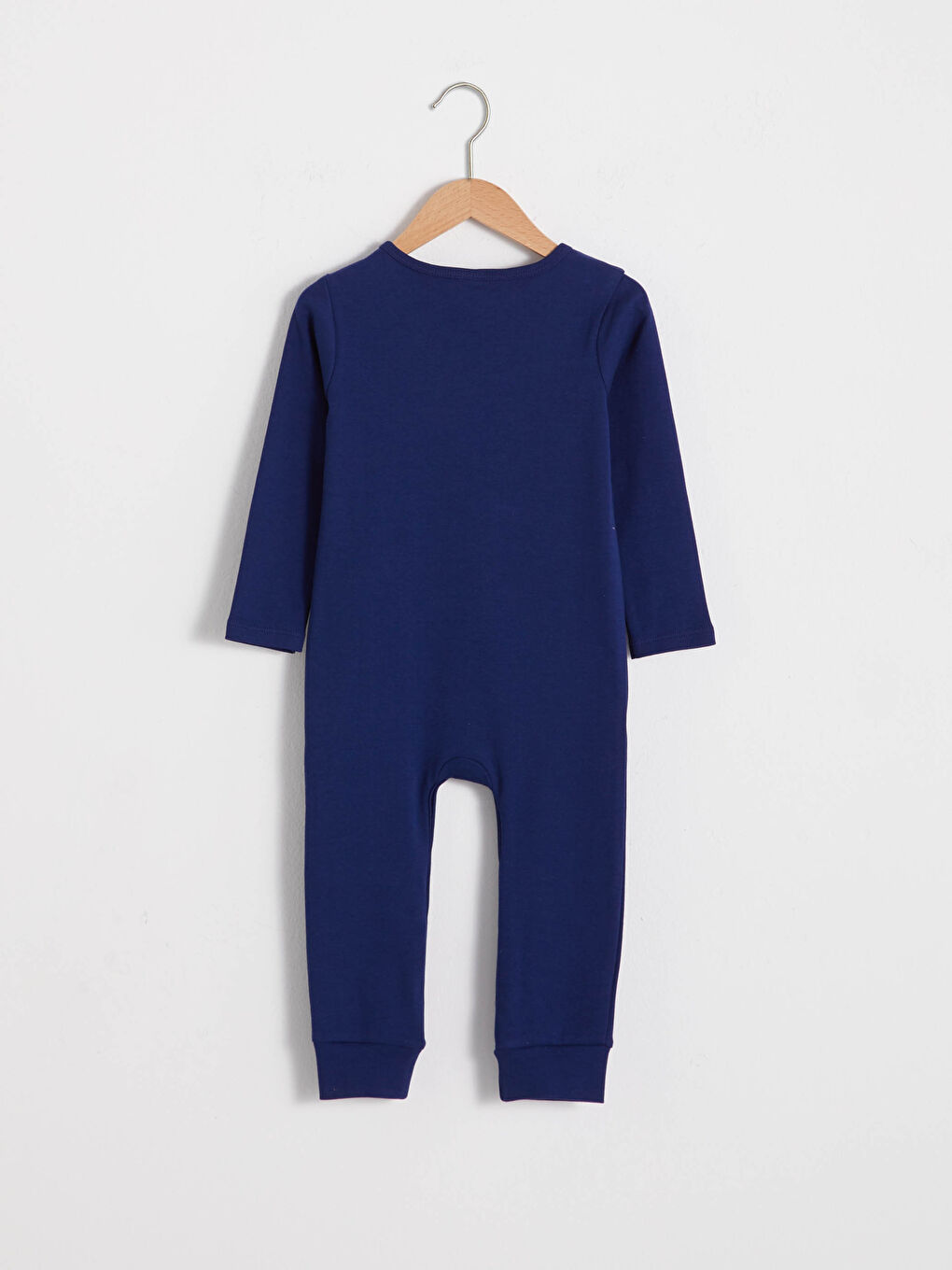 Lacivert Erkek Bebek Baskılı Tulum-1