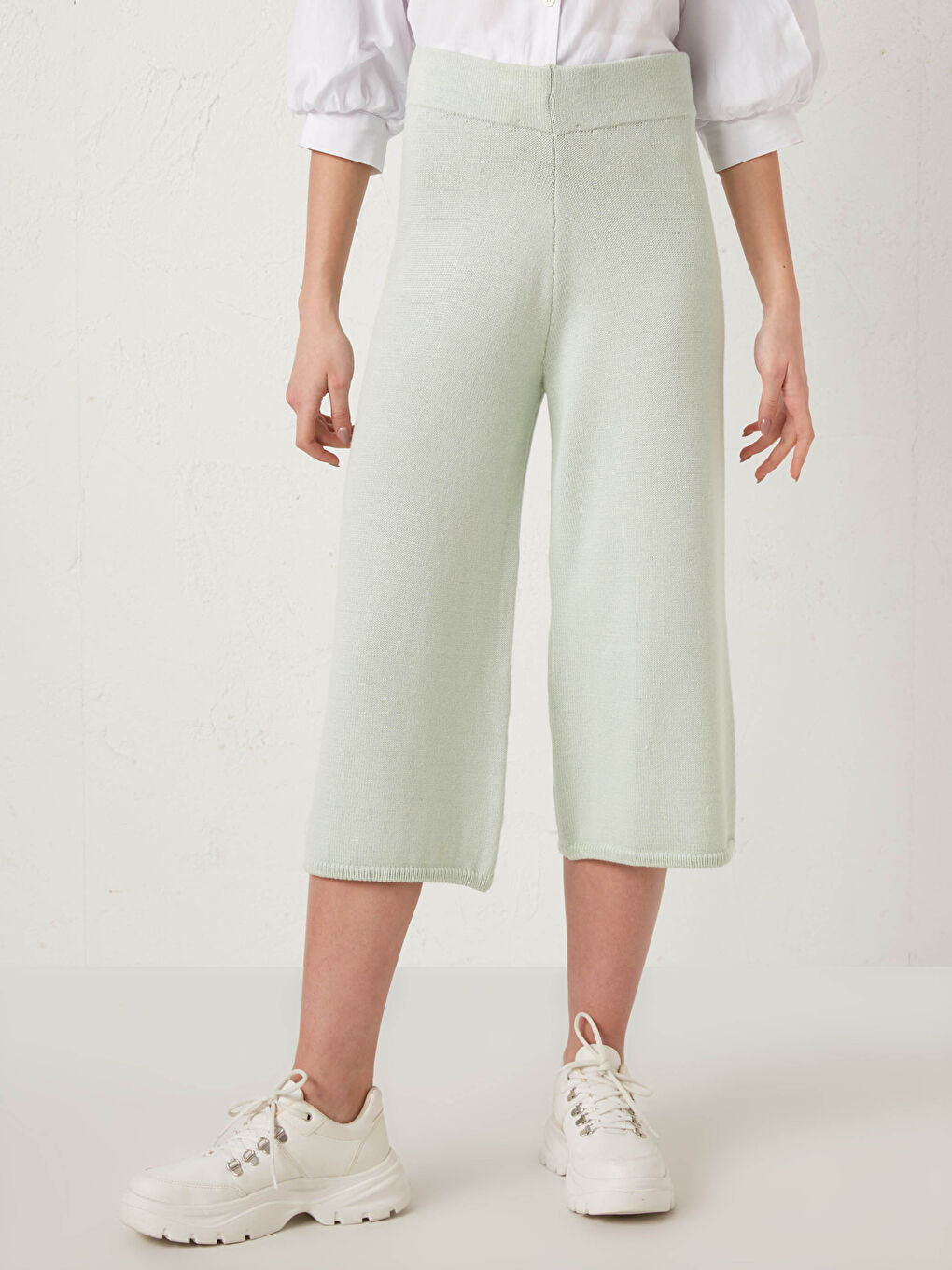 Серпімді белдік әйелдерге арналған трикотаж шалбар-2