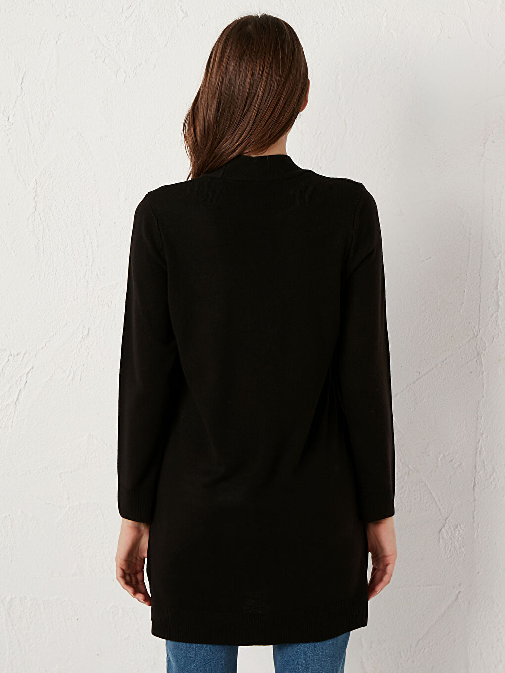 Tunique Basique en Maille à Manches Longues pour Femmes avec Col Rond-4