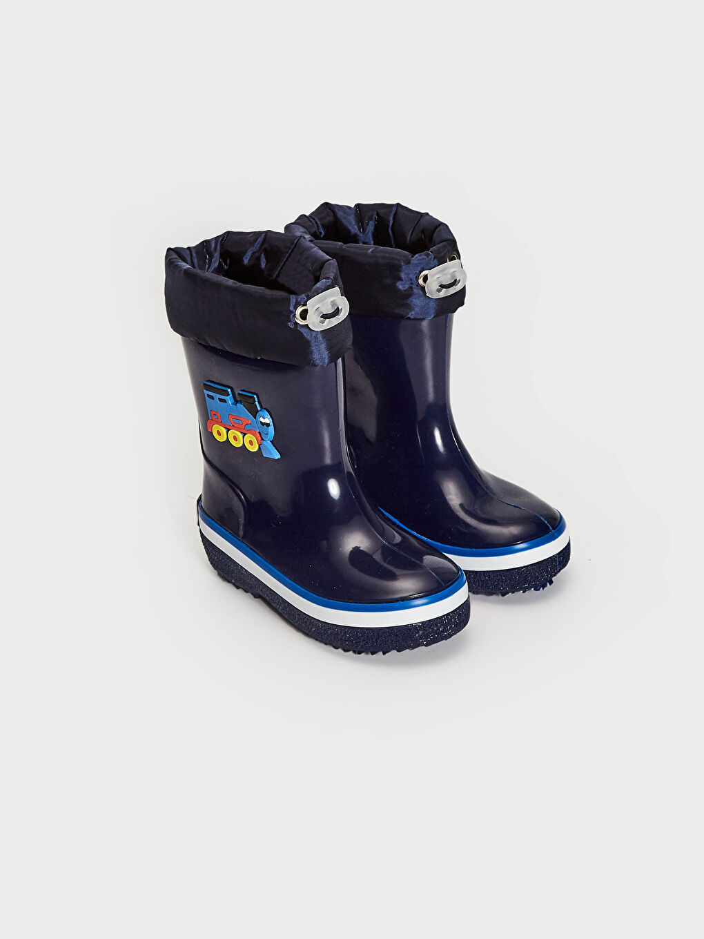 Lacivert Erkek Bebek Patchli Yağmur Botu