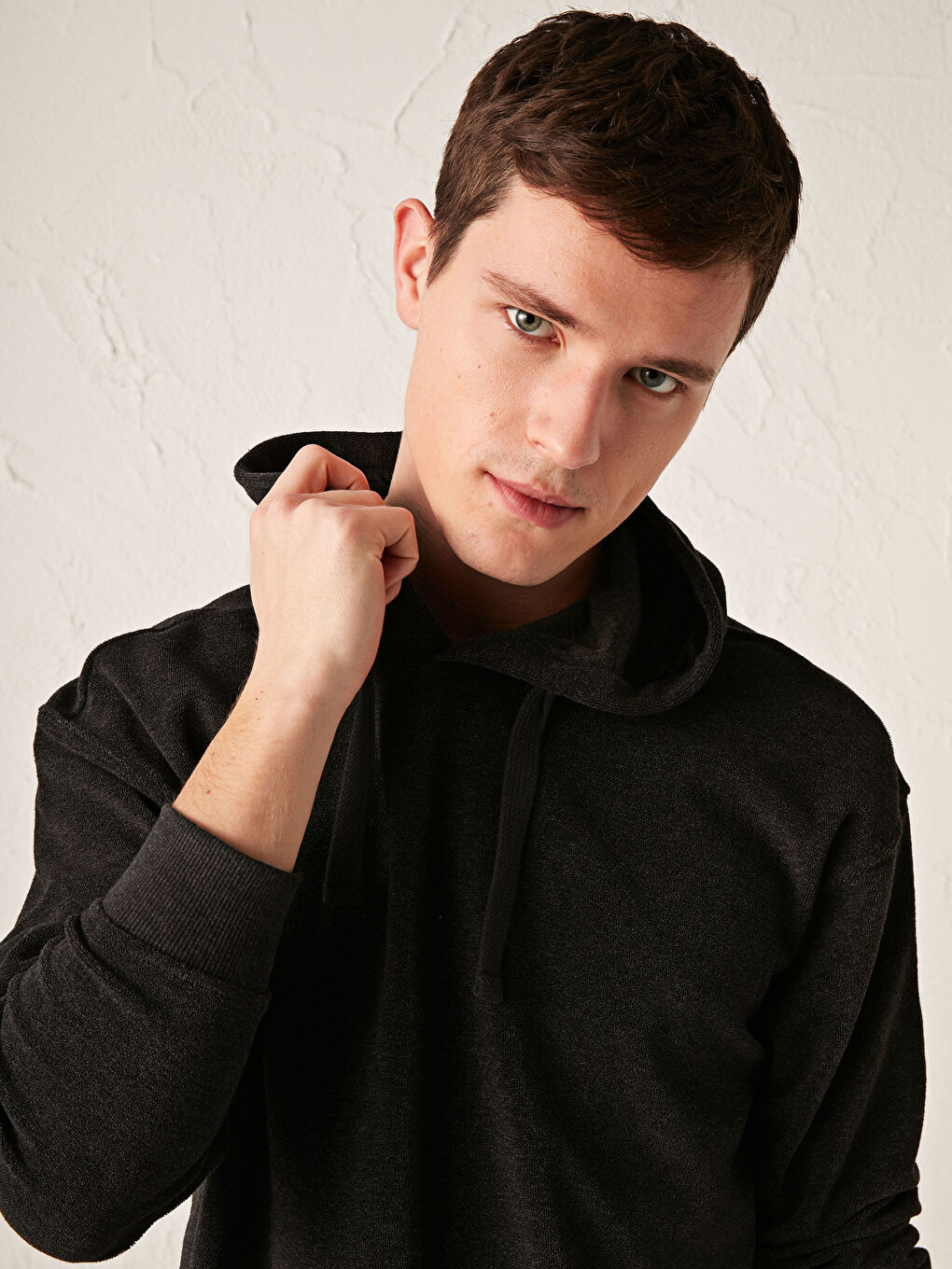 Antrasit Oversize Kalın Hoodie-3