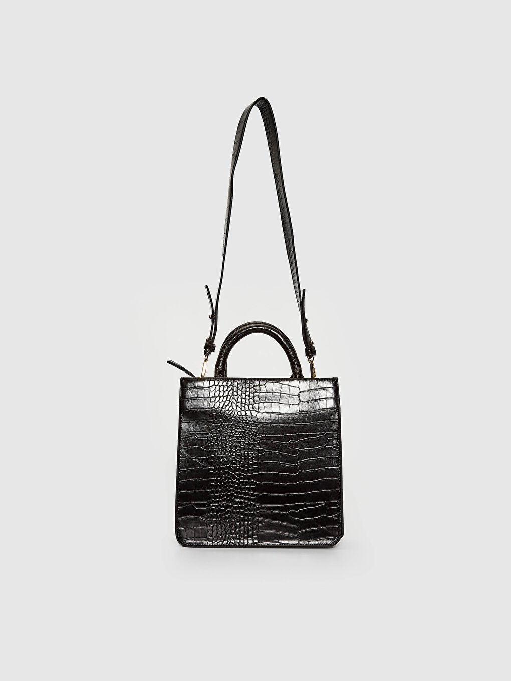 Siyah Kadın Uzun Askılı Tote Çanta-1