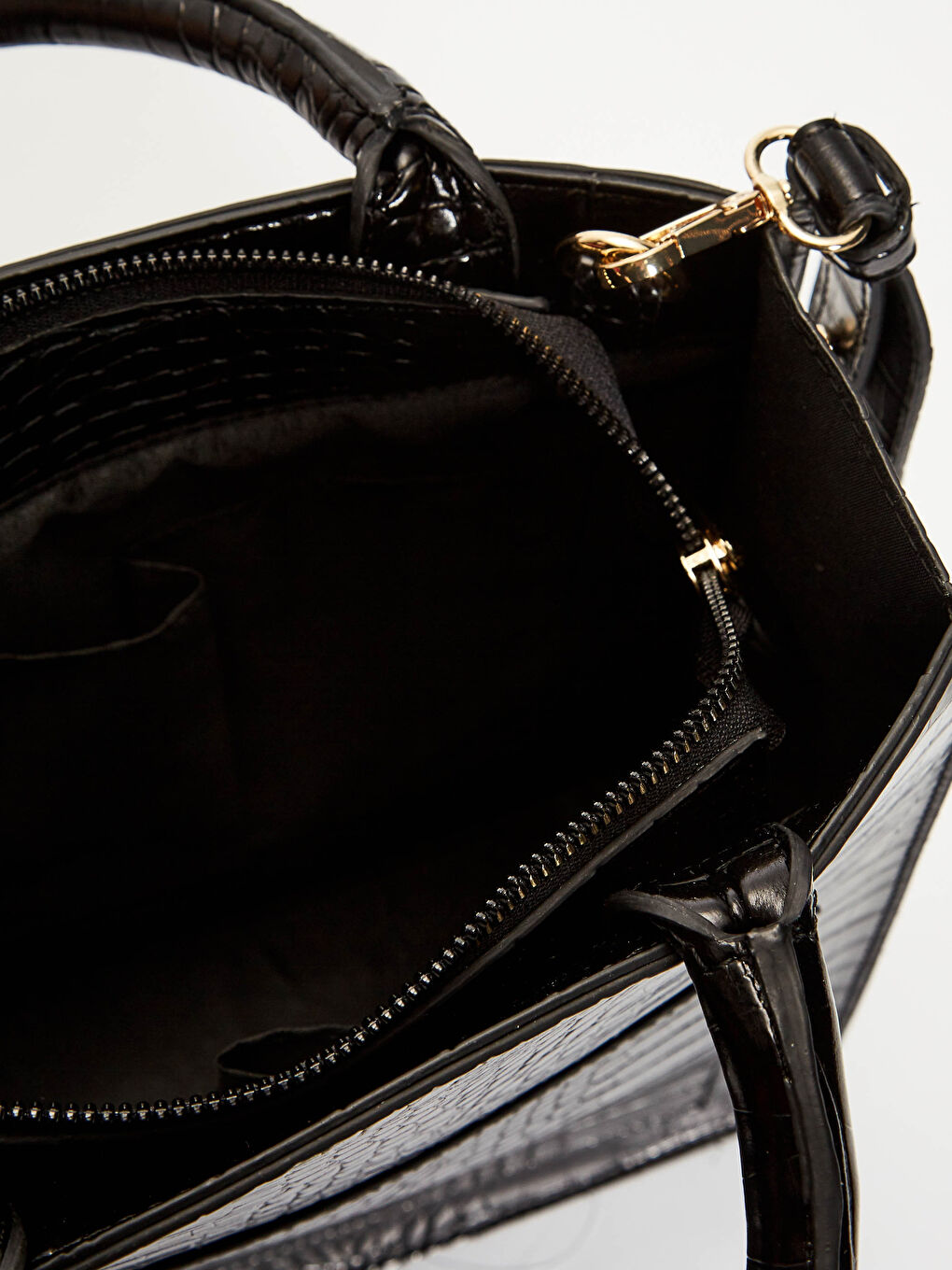 Siyah Kadın Uzun Askılı Tote Çanta-3