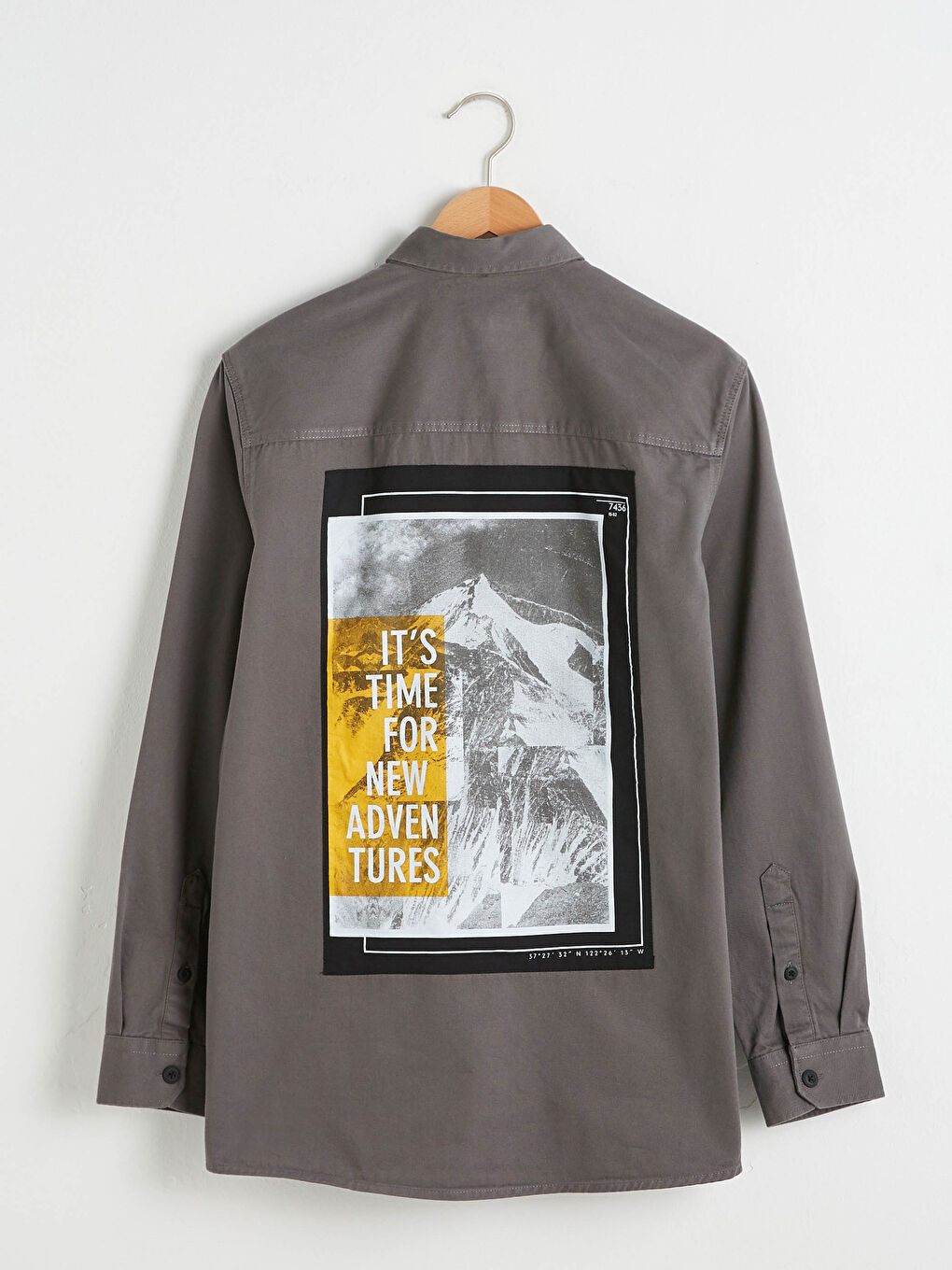 Chemise Gabardine Imprimée Manches Longues Coupe Standard-7