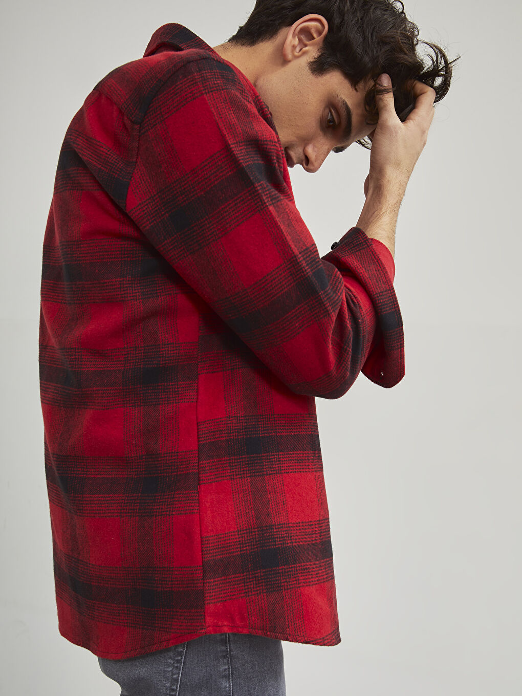 XSIDE Slim Fit Long Sleeve Plaid Men's Flannel Shirt -0WJ122Z8-LPA