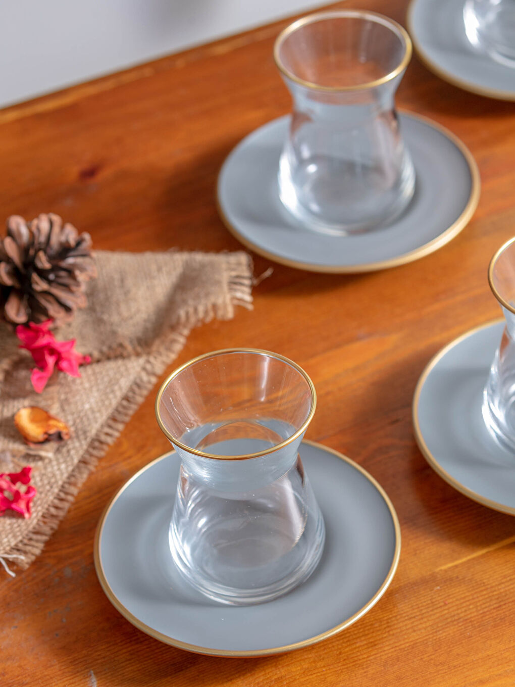 Tea Glass and Saucer Set for 6-1