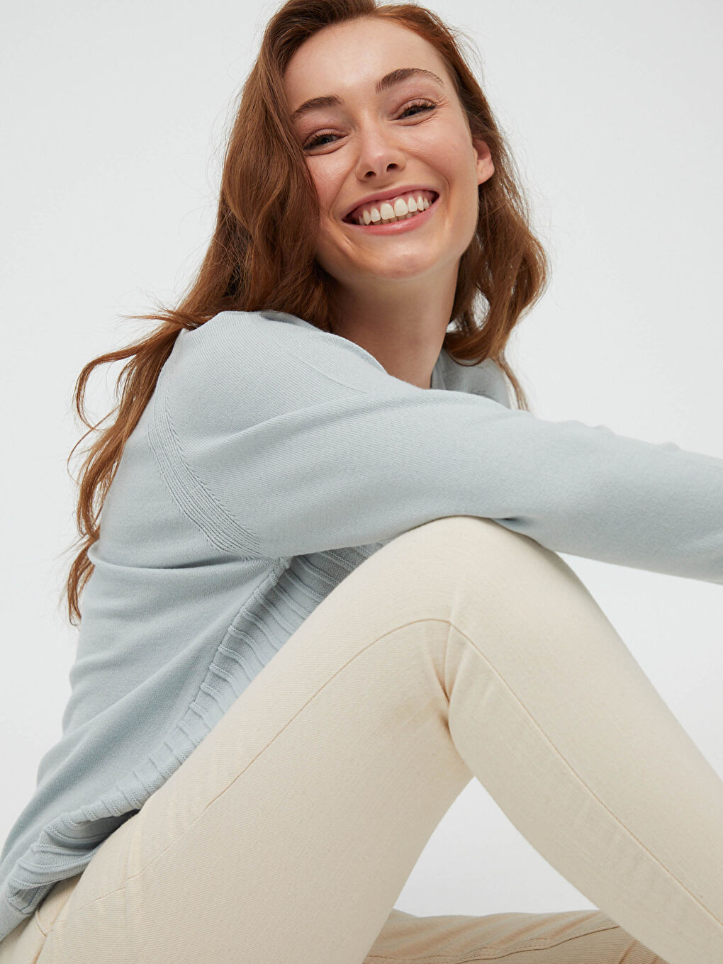 Mavi Bisiklet Yaka Triko Basic Kazak -2