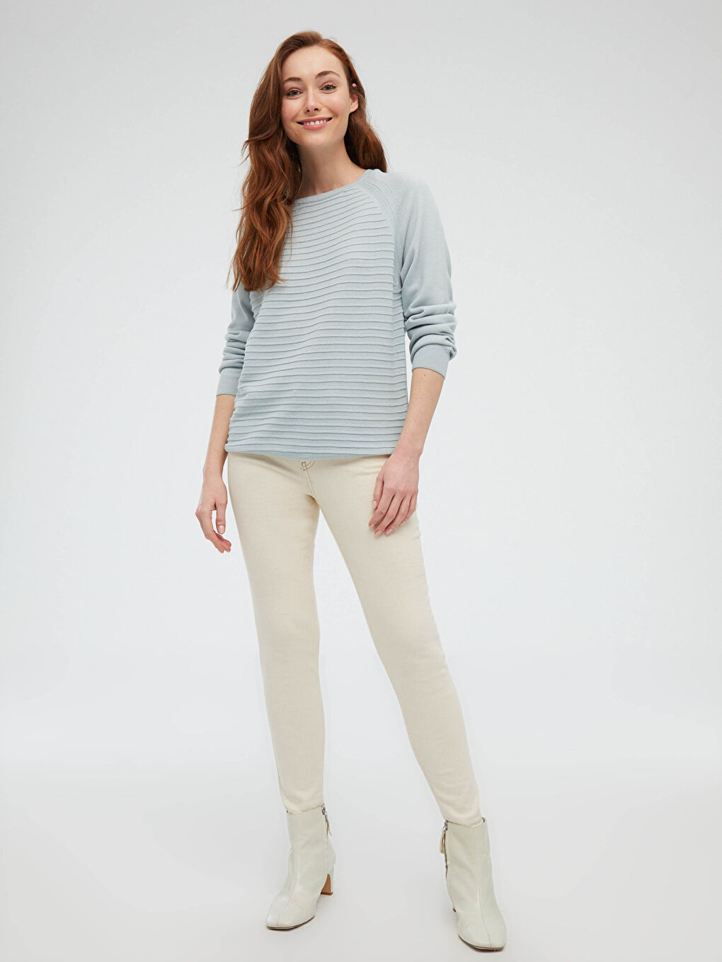 Mavi Bisiklet Yaka Triko Basic Kazak -1