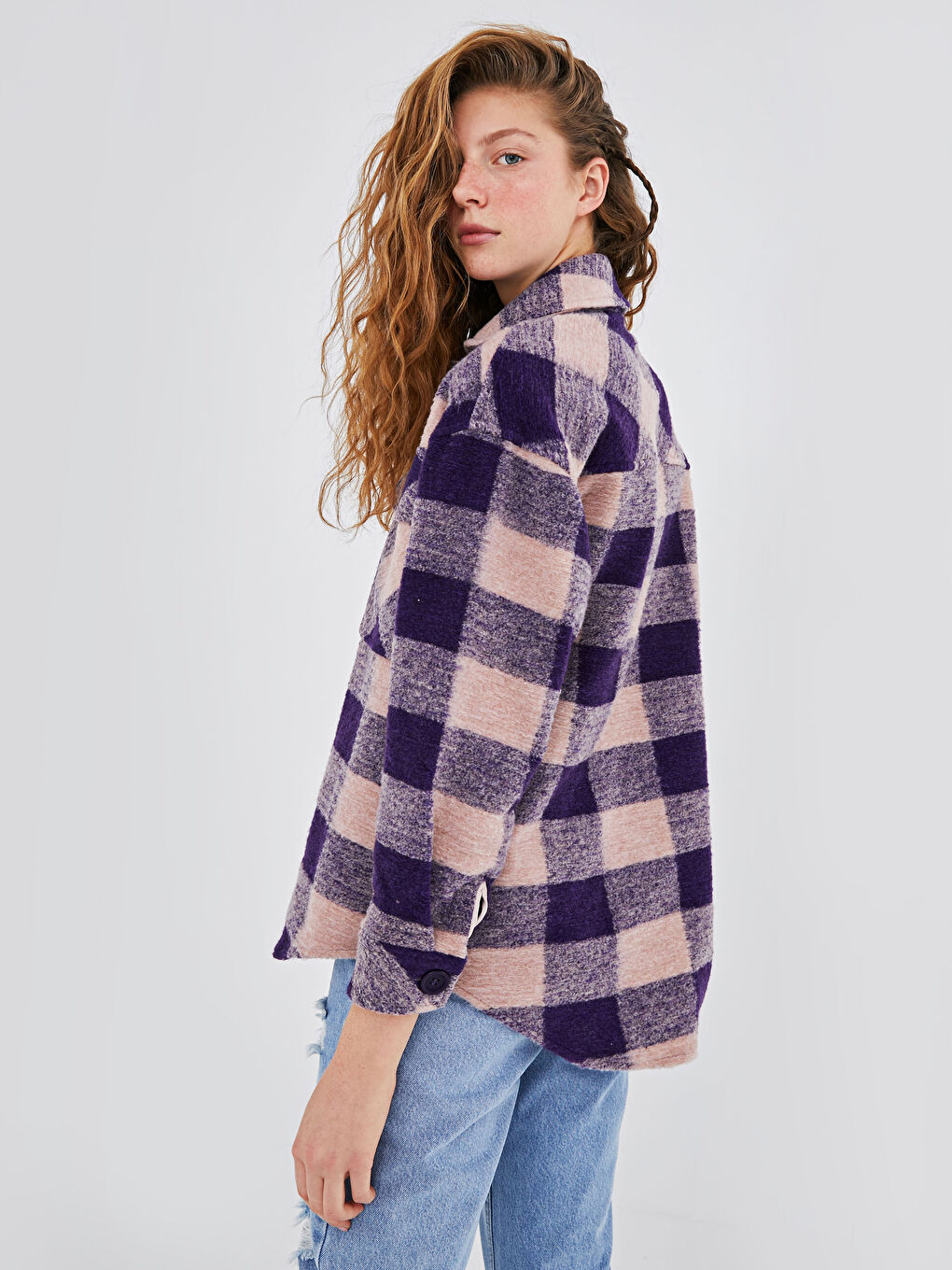 Pocket Detailed Oversized Shirt Jacket-4