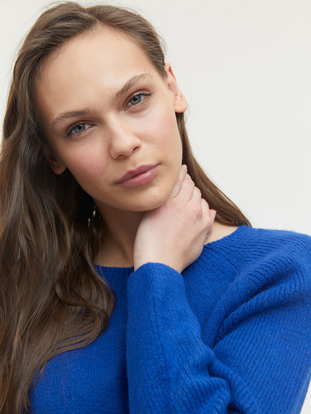 Mavi Bisiklet Yaka Triko Basic Kazak -2