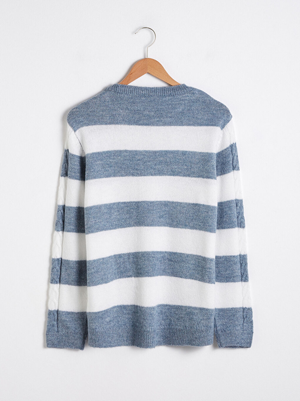 Mavi Bisiklet Yaka Kalın Triko Kazak-9