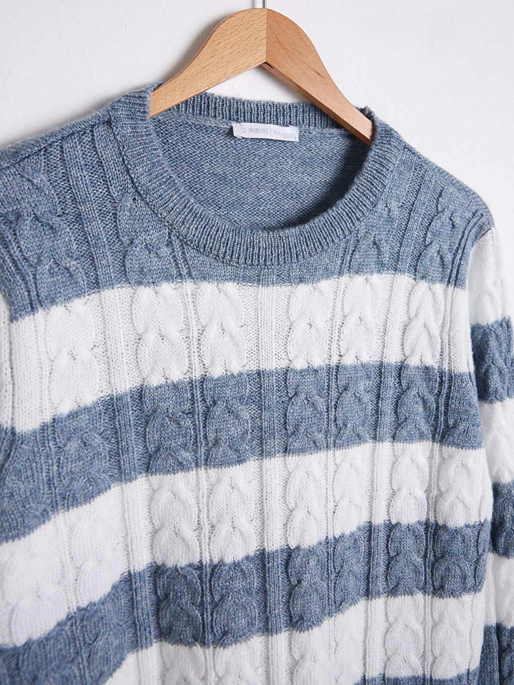 Mavi Bisiklet Yaka Kalın Triko Kazak-10