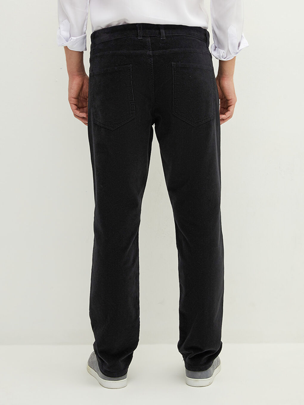 Siyah Normal Kalıp Erkek Chino Pantolon-4