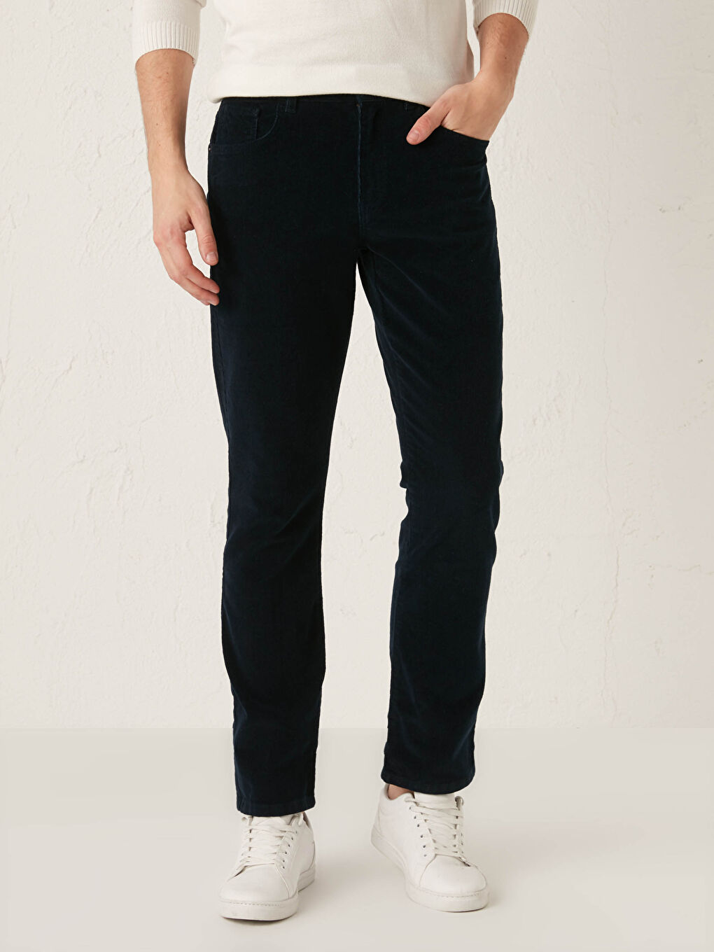 Lacivert Standart Kalıp Erkek Chino Pantolon-2