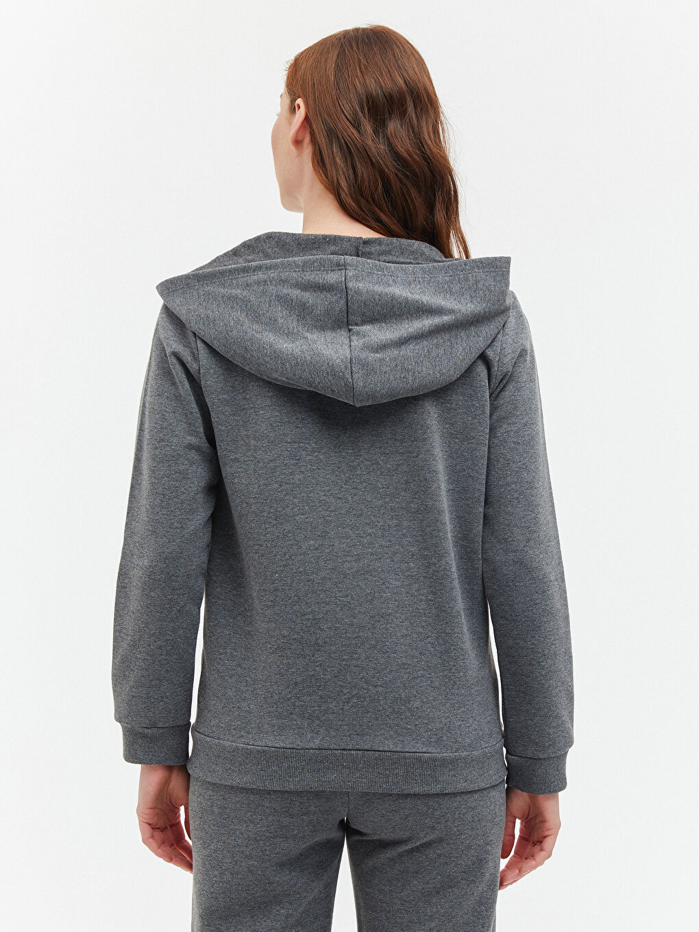 Hooded Women's Thick Zip-Up Sweatshirt-3