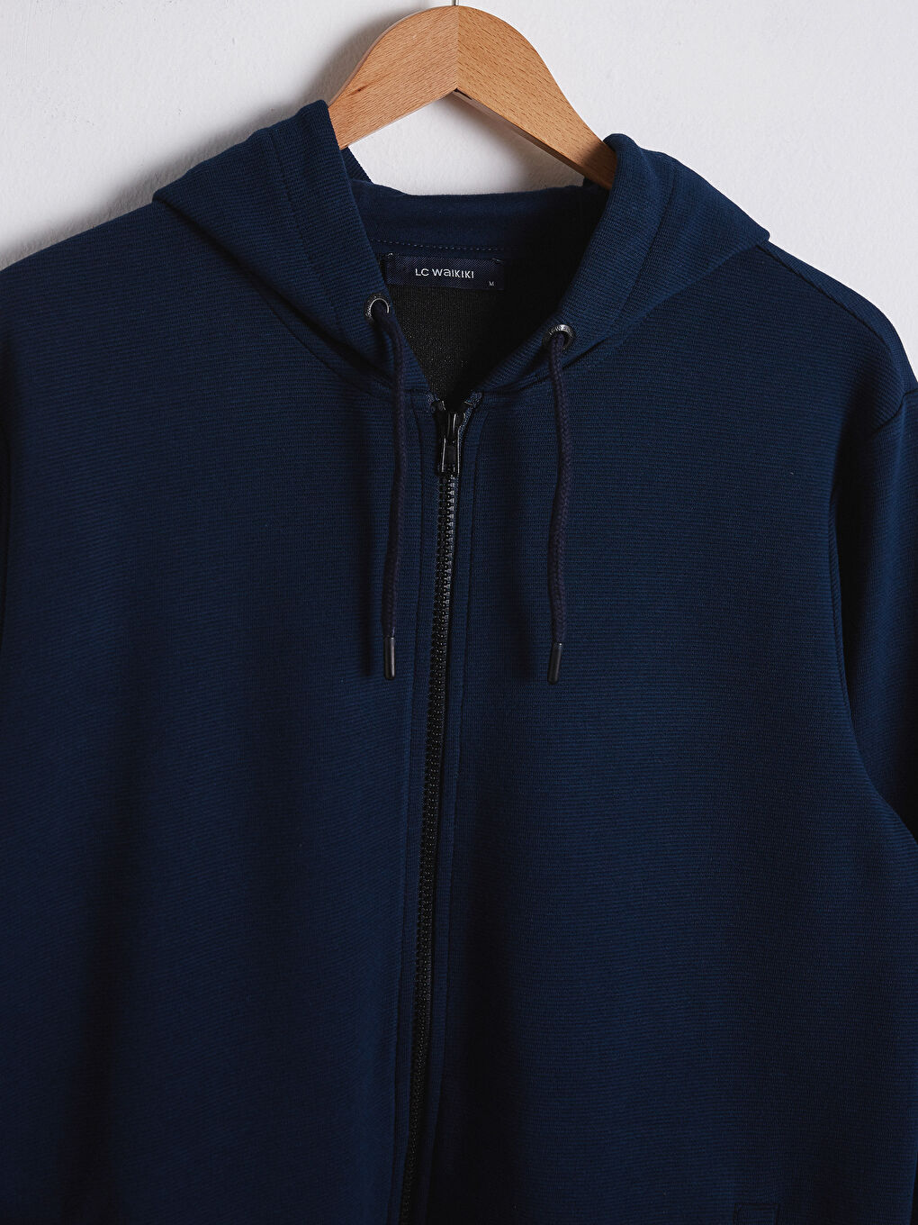Lacivert Kapüşonlu Fermuarlı Erkek Sweatshirt-7