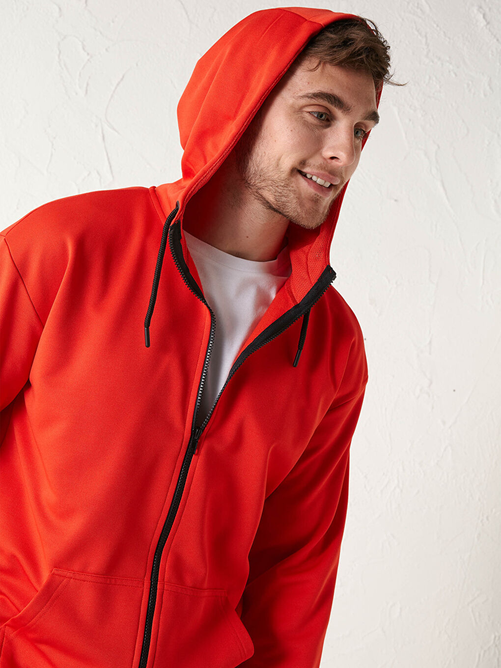 Hooded Long Sleeve Men's Zip-Up Sweatshirt-3