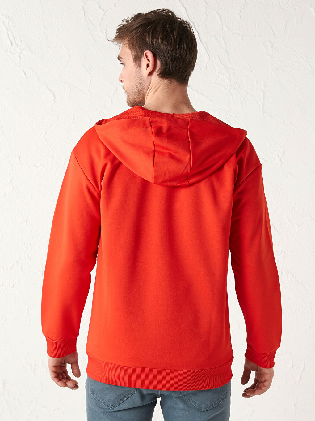 Hooded Long Sleeve Men's Zip-Up Sweatshirt-4