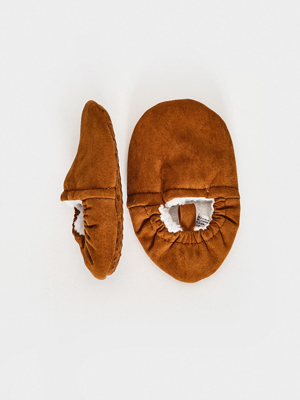 Kahverengi Erkek Bebek Yürüme Öncesi Ev Ayakkabısı-4