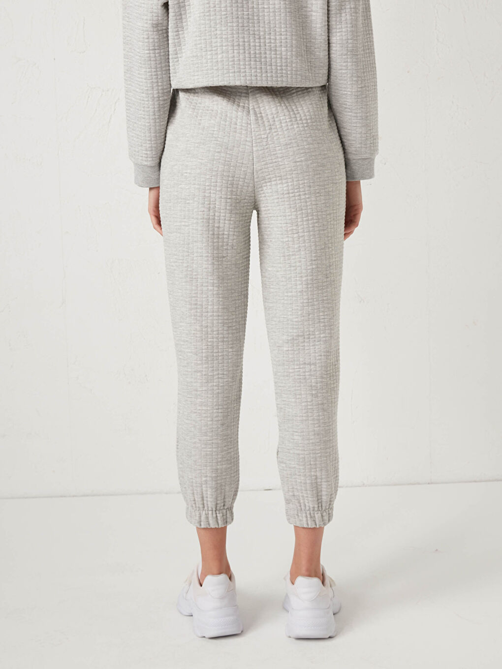 Gri Beli Lastikli Eşofman Alt-2