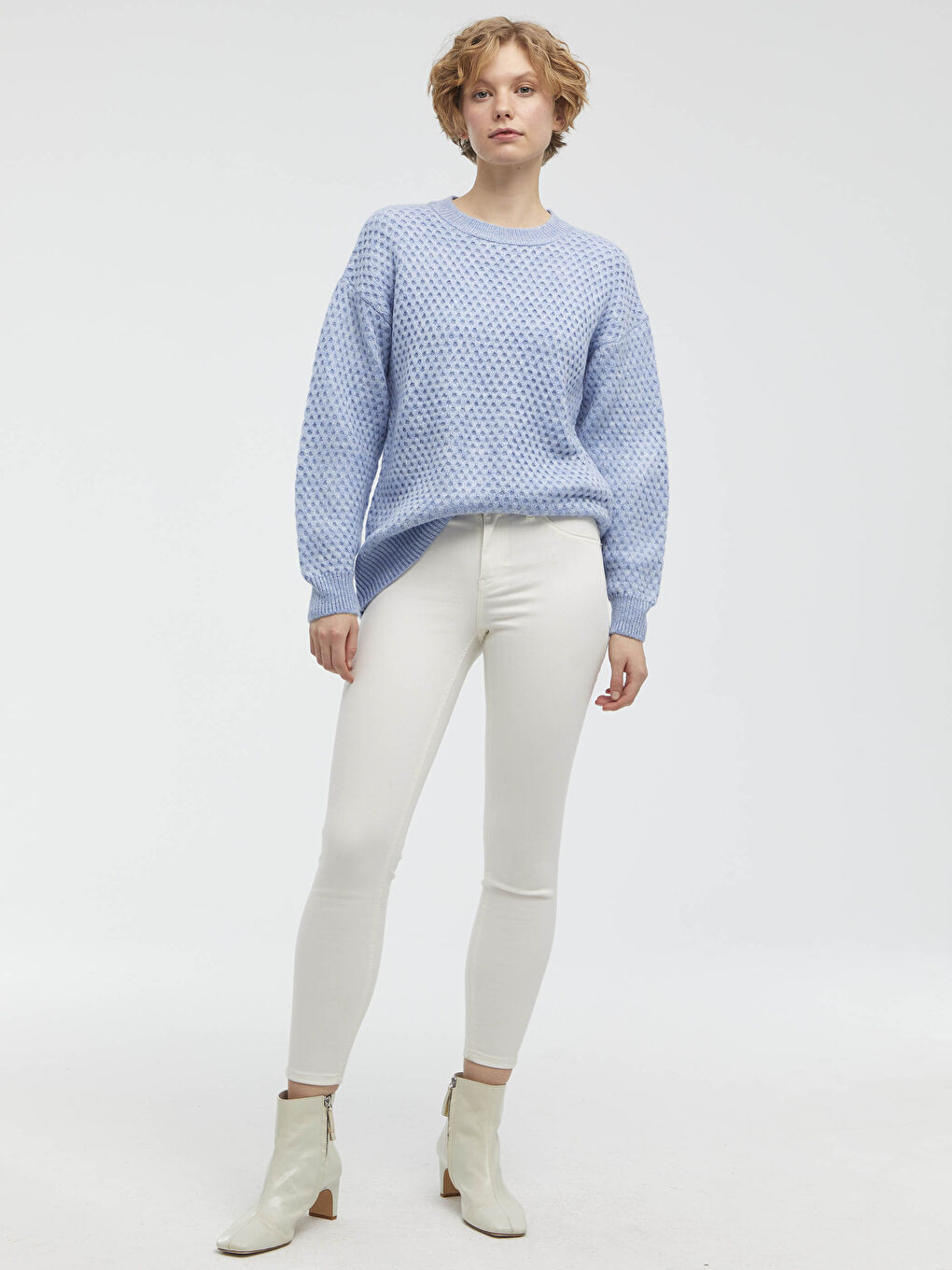 LCWAIKIKI Classic Crew Neck Acrylic Tricot Jumper -0WJ580Z8-GKM