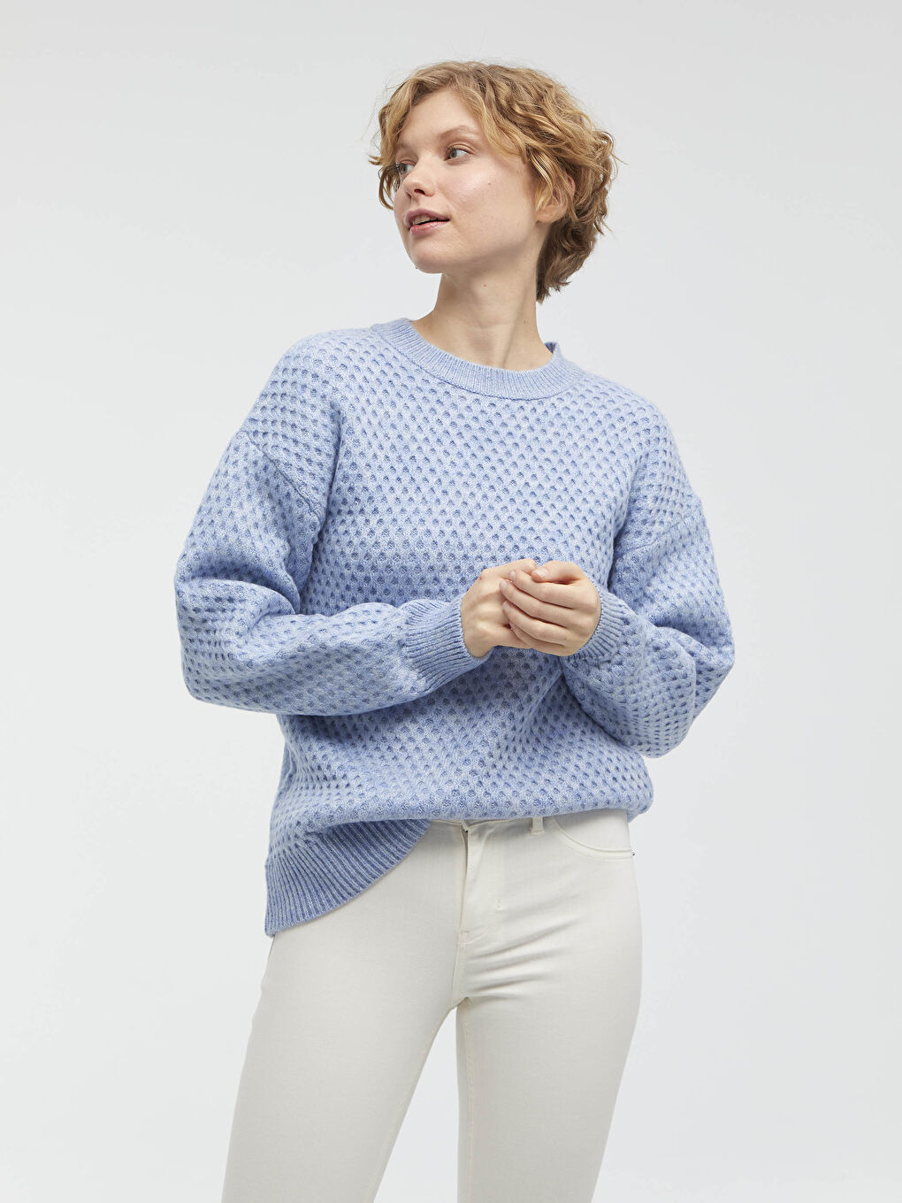 LCWAIKIKI Classic Crew Neck Acrylic Tricot Jumper -0WJ580Z8-GKM