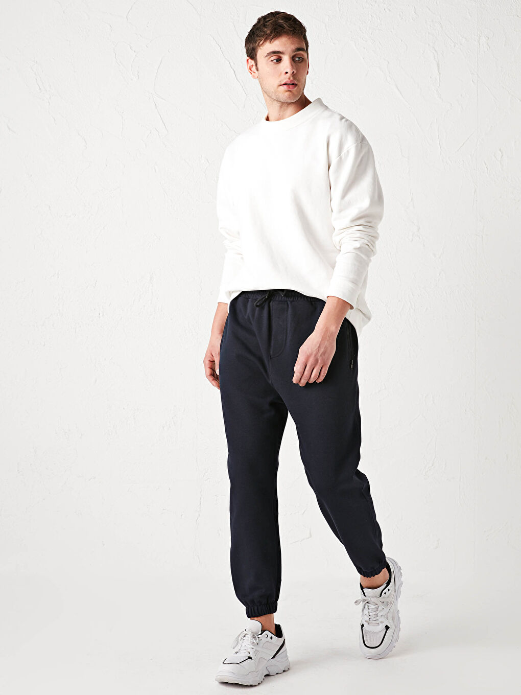 Lacivert Havuç Kalıp Erkek Jogger Eşofman Altı-1