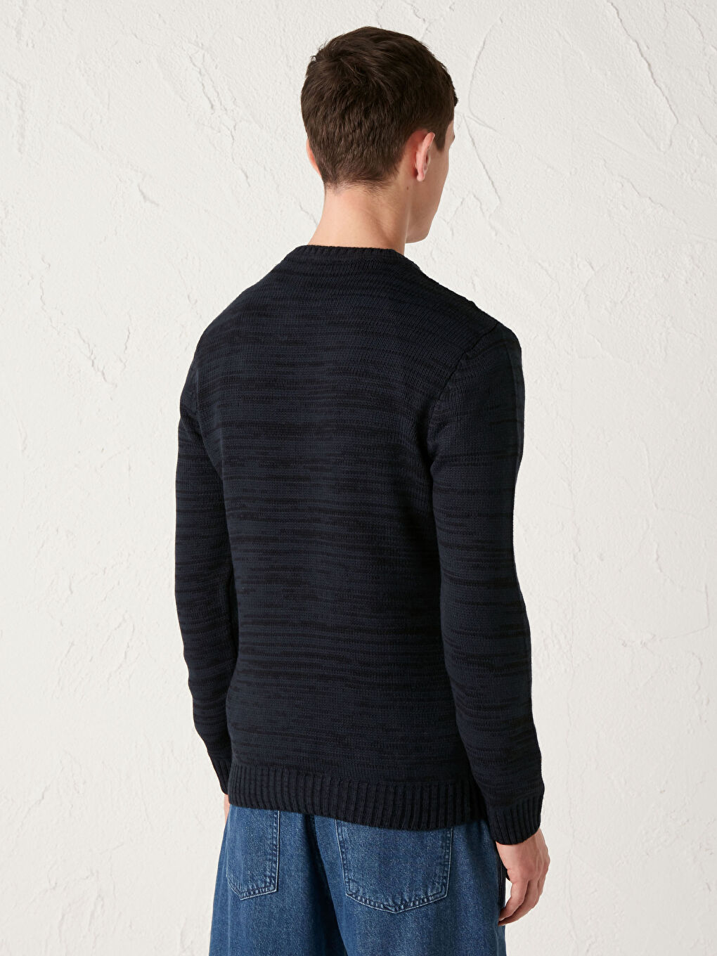 Slim Fit Crew Neck Tricot Jumper-4
