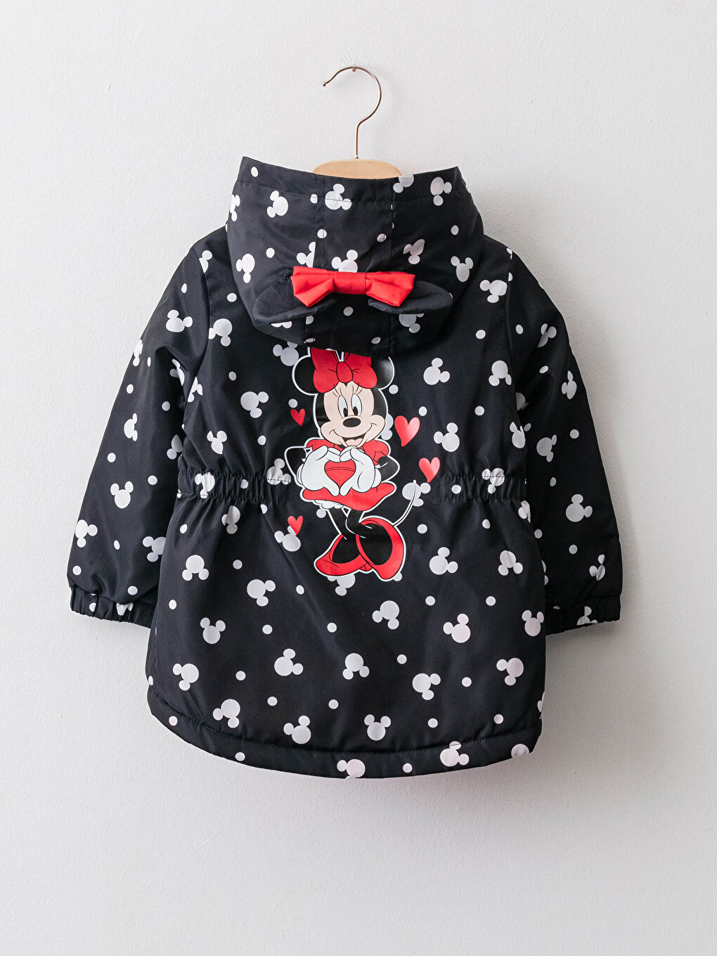 LCW baby Hooded Long Sleeve Minnie Mouse Printed Baby Girl Zipper Raincoat -W10202Z1-LQJ