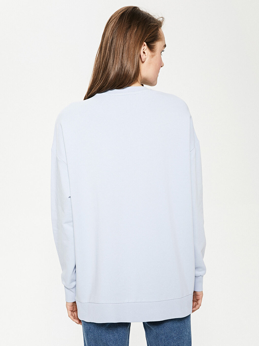Crew Neck Zipper Detailed Long Sleeve Women's Sweatshirt-3