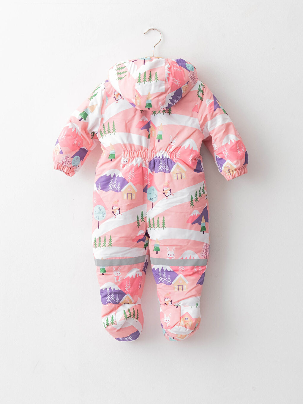 Kapuzierter Langarm-Schneeanzug für Baby Mädchen-1