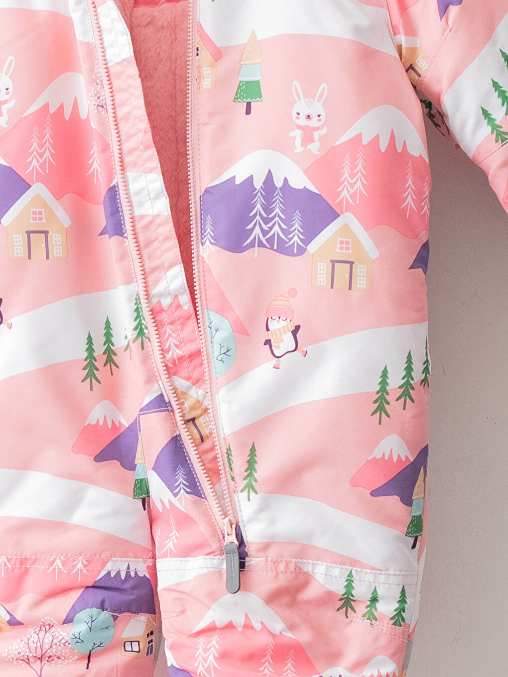 Kapuzierter Langarm-Schneeanzug für Baby Mädchen-2
