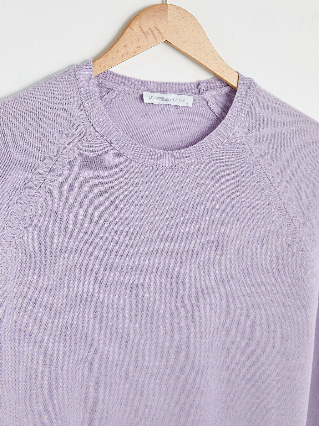 Женский Свитер с Круглым Вырезом Однотонный Трикотажный-7